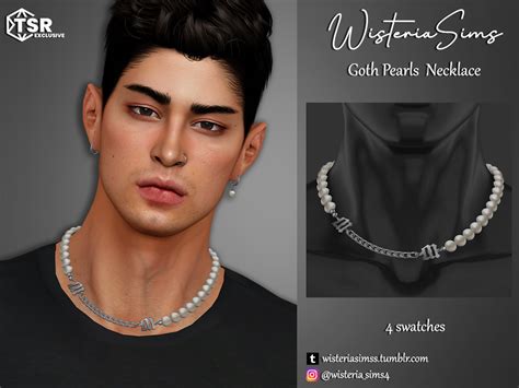 Men Necklace, Pearl Necklace, Sims 4 Cc Folder, Sims Resource, Sims Cc ...