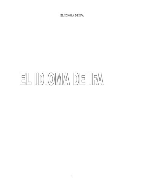 AWO YORUBA El Idioma de IFA | PDF | Espíritu | Alma