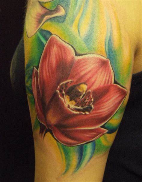 Red Orchid tattoo by hatefulss on DeviantArt