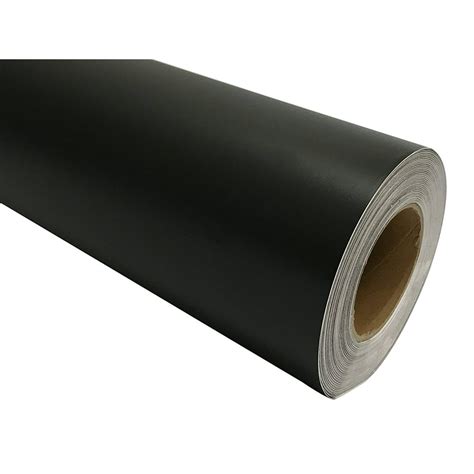 24" x 10 ft Roll of glossy Black Repositionable Adhesive-Backed Vinyl for Craft Cutters, Punches ...