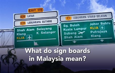 Road Sign Boards in Malaysia: What Do They Mean? | BJAK