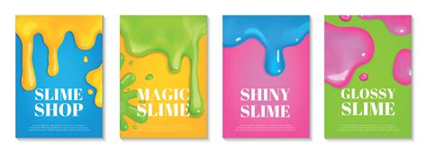 Slime Poster Set 28569823 Vector Art at Vecteezy