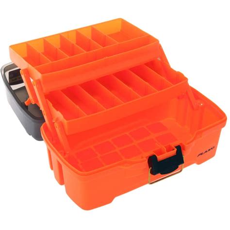 Plano 2-Tray Tackle Box w/Dual Top Access - Smoke & Bright Orange ...