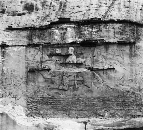 1928 view of the carving of Stone Mountain. | Stone mountain park ...