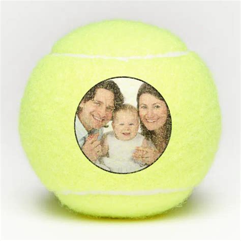 Personalized 1 Photo Tennis Balls | Zazzle