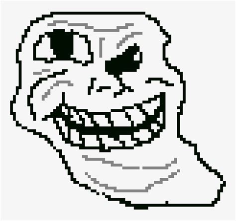 Pixel Art Minecraft Troll Face