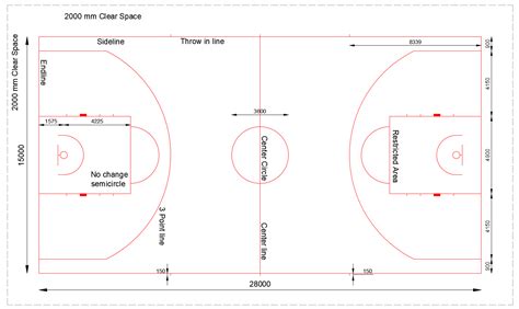 Basketball Court (Dimensions & Free Dwg.) - Layak Architect