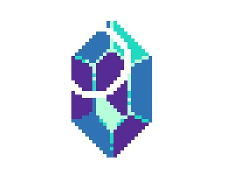 an old - school pixel art logo with the letter c on it's side