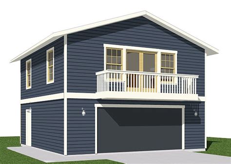 Garage Plans : 2 Car with Full Second Story - 1307-1b - 26' x 26' - Two car - by Behm Design ...