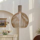 Unique Birdcage Wooden pendant light For Kitchen Island Living room