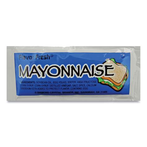 Flavor Fresh Condiment Packets, Mayonnaise, 0.32 oz Packet, 200/Carton - Janeice Products Co Inc