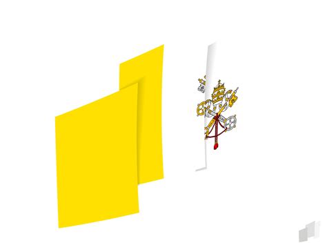 Vatican City flag in an abstract ripped design. Modern design of the ...