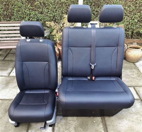 VW T5 TRANSPORTER BLACK ECO LEATHER SEATS new interior, AUDI Q7 style | in Sandiacre ...