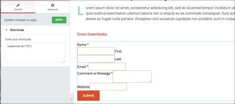 How To Add Forms Using Elementor - GreenGeeks