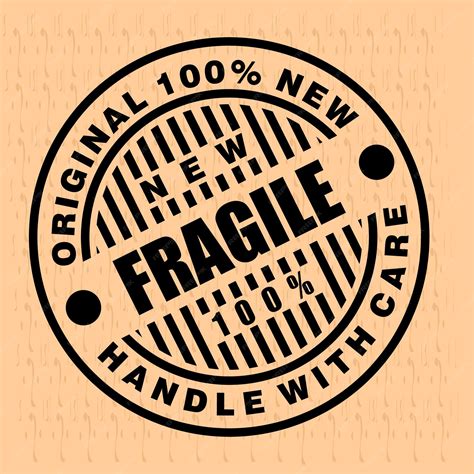 Premium Vector | Fragile handle with care stamp vector