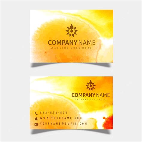 Watercolor Business Card Template Download on Pngtree