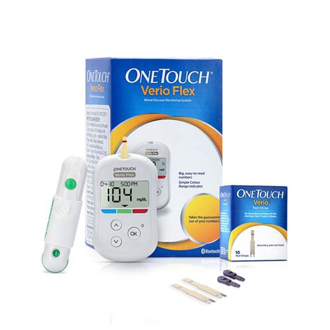 OneTouch Verio Flex Blood Glucose Monitor with OneTouch Reveal Mobile Application (FREE 10 ...