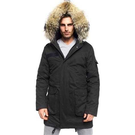 Mens Real Fur Parka with XXL fur collar | WeLoveFurs.com Size L