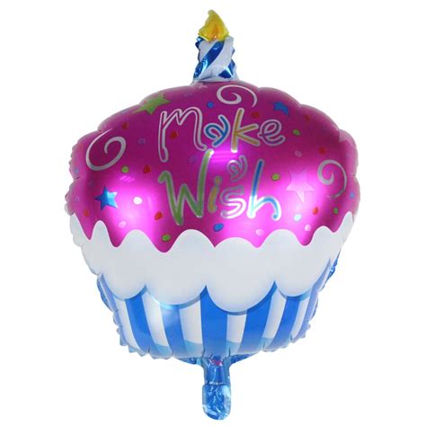 Beauty Cake Yellow Color Balloon Happy Birthday Foil Helium Balloofun ...