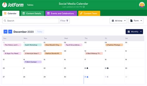 Printable Social Media Calendar Web A Social Media Calendar Is A Detailed Overview Of Your ...