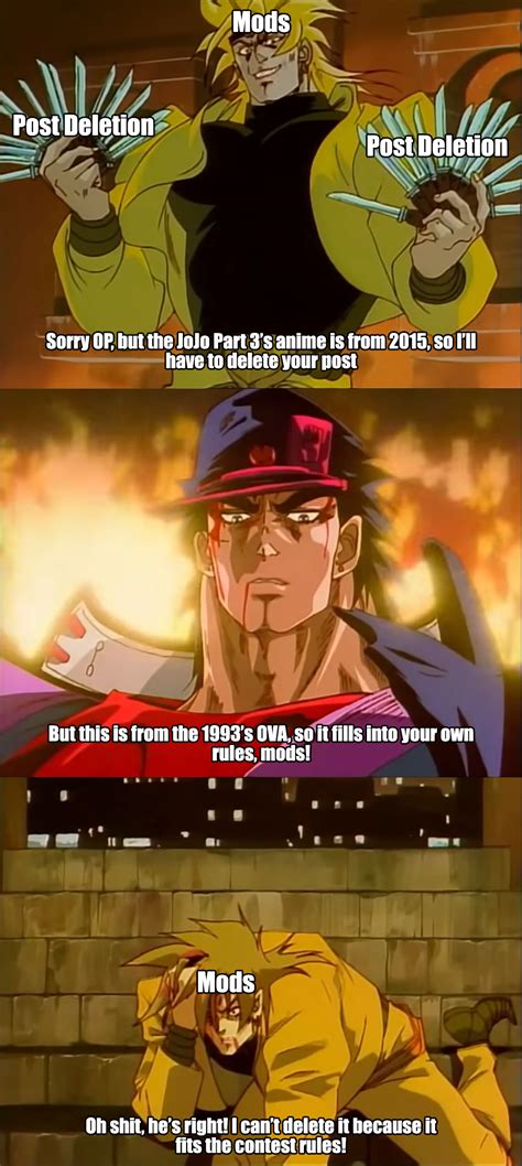 [JoJo no Kimyou na Bouken (1993)] Remember: the manga isn't the only source for JoJo memes in ...