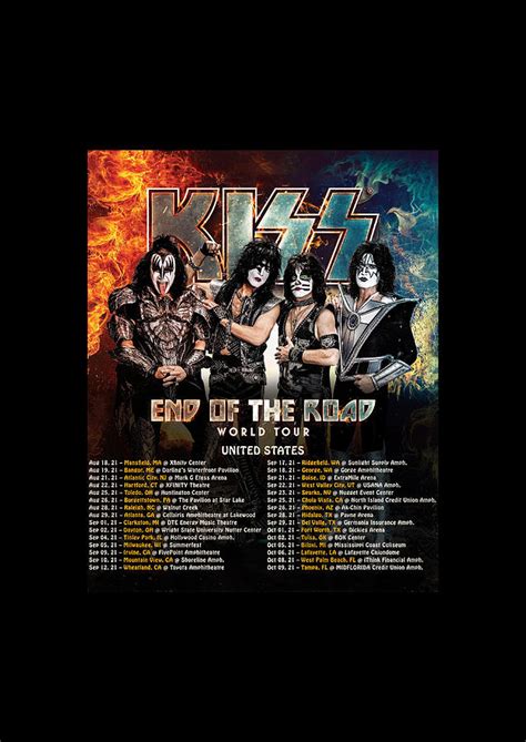 Kiss The Final Tour Ever End Of The Road 2021 Usa Tour Dates Dr11 Digital Art by Danisa Roreo ...