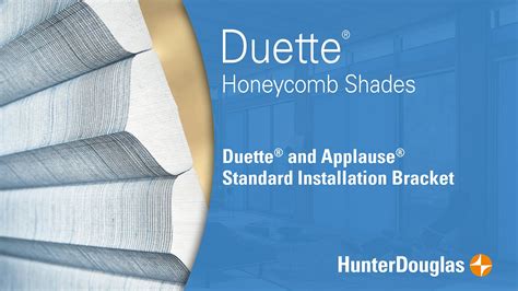 Duette® Honeycomb Shades - Standard Installation Bracket - Hunter Douglas - YouTube