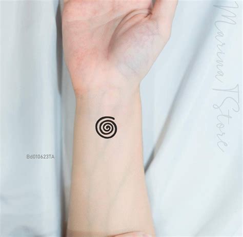 Single Spiral Symbol Temporary Tattoo Waterproof Tattoo - Etsy