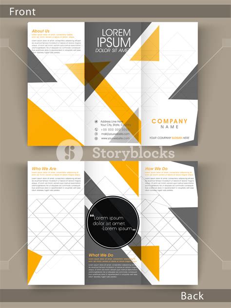 Tri Fold flyer, template or brochure design with proper place hoders ...