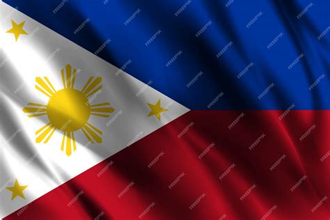 Premium Vector | Philippine flag waving silk effect