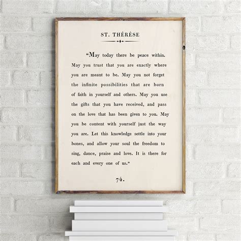 St Therese Quote Print Wall Art Custom Text Print | Etsy