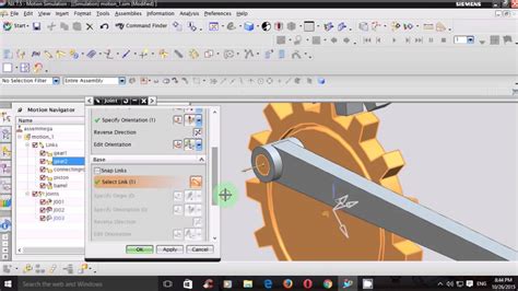 Unigraphics NX Basic Motion Simulation - YouTube