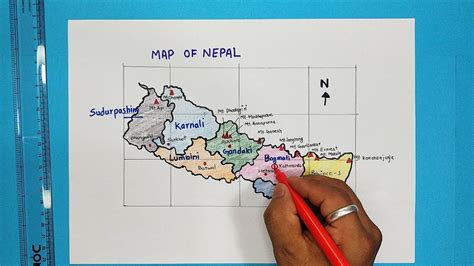 How to draw New Map of Nepal very easily with Seven provinces, SEE ...