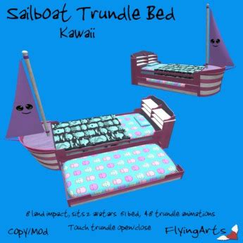 Second Life Marketplace - !FA! Kawaii Sailing Trundle Bed