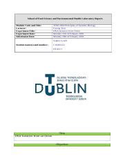 dna isolation lab report.docx - School of Food Science and Environmental Health Laboratory ...