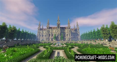 French Castle with Garden Map For Minecraft 1.21, 1.20.6 | PC Java Mods