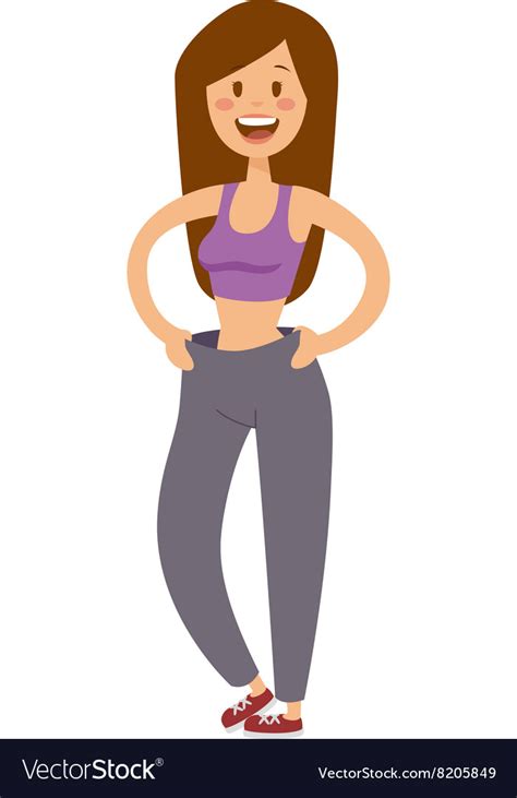 Healthy lifestyle cartoon portrait of smiling Vector Image