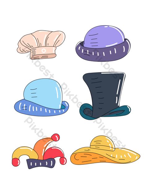 Vector Cartoon Hat PNG Images | AI Free Download - Pikbest