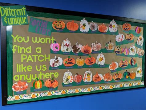 Pumpkin patch board for preschool Kinder Bulletin Boards, October ...