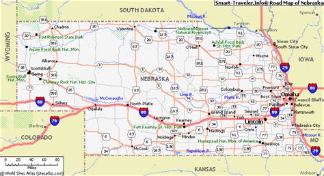 Map of Nebraska - TravelsFinders.Com