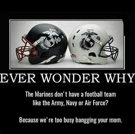 Marines vs Navy vs Army vs Air Force football | Army vs marines funny ...