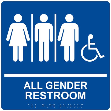 Braille Restroom Sign