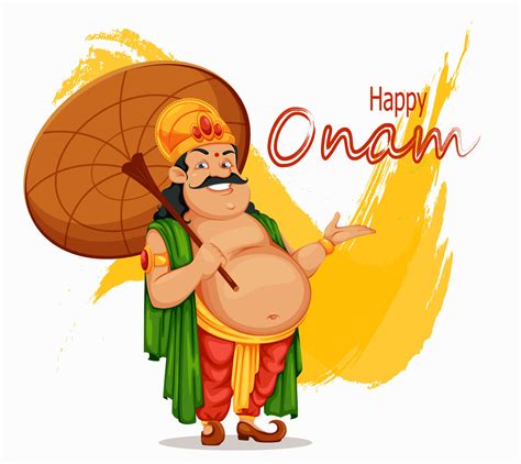 Happy Onam festival in Kerala. King Mahabali 9158593 Vector Art at Vecteezy