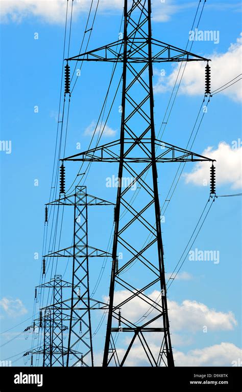 National grid electricity pylons Ripley Surrey Stock Photo - Alamy