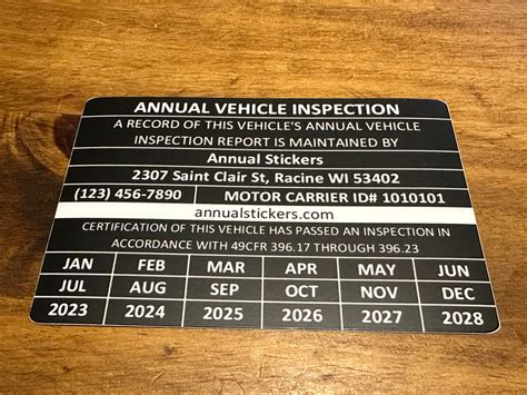 Annual Inspection Stickers MADE EASY – Annual Stickers