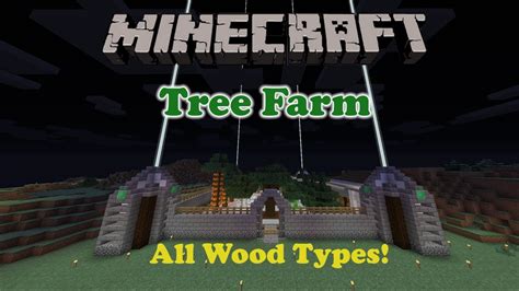 How to make a Tree Farm in Minecraft: Harvest All Tree Types - Sapling ...