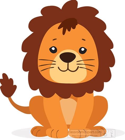 Lion Clipart Clipart - cute-animal-lion-clipart - Classroom Clipart