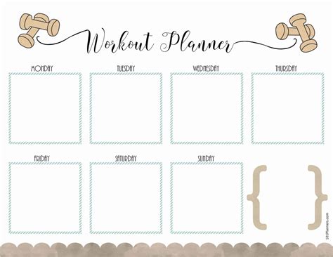 Free Fitness Planner Printable Book | Customize Online & Print