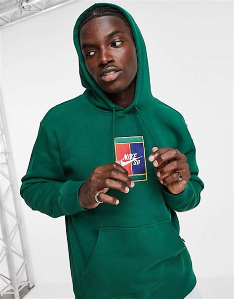 Nike SB Court logo hoodie in green | ASOS