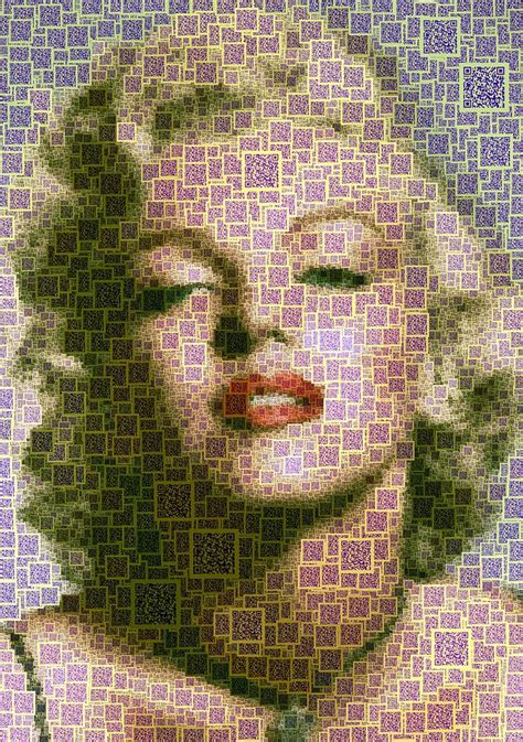 Marilyn Monroe - QR Code Digital Art by Samuel Majcen